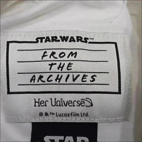 Star Wars From The Archives Her Universe Long Sleeve Top White Women's 2XL Rare - Picture 3 of 4